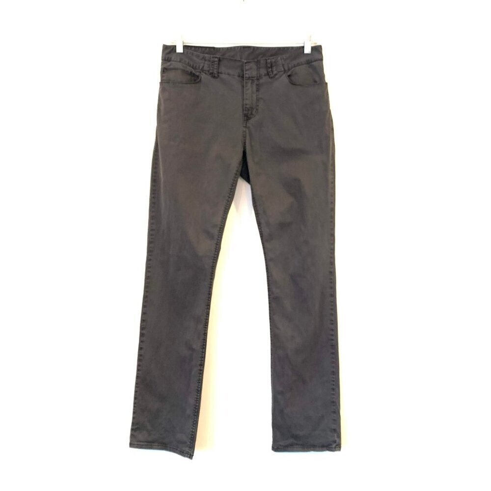 Rogue Gray Slim Fit Casual Chino Pants Lightweight Pockets Straight Leg Size 32